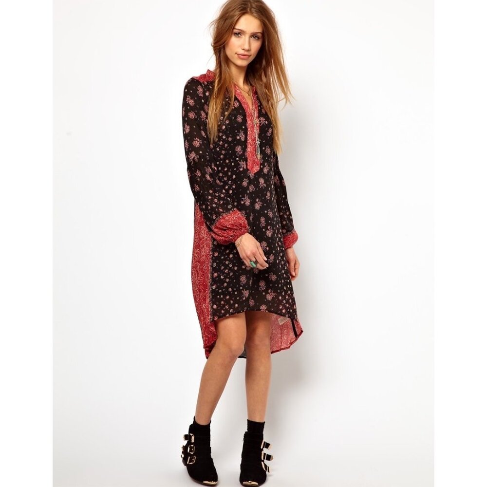 Free People Boho High - Low Hem Printed Shift Dress - Picture 8 of 16